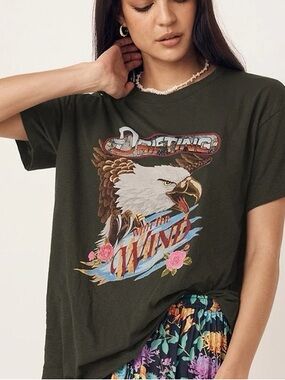 Spell Wind Drifter Biker Tee in Charcoal